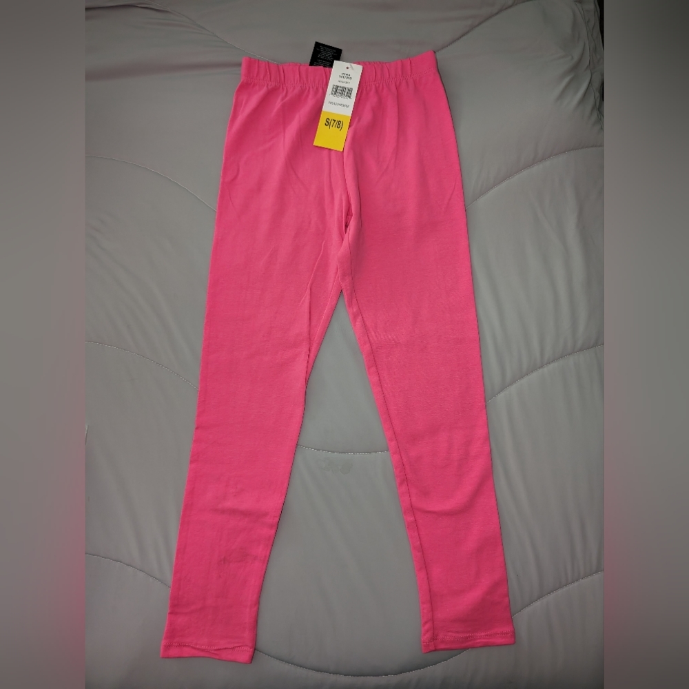 Vigoss Bright Pink Stretchy Comfy Legging for Girl, size S (7/8)